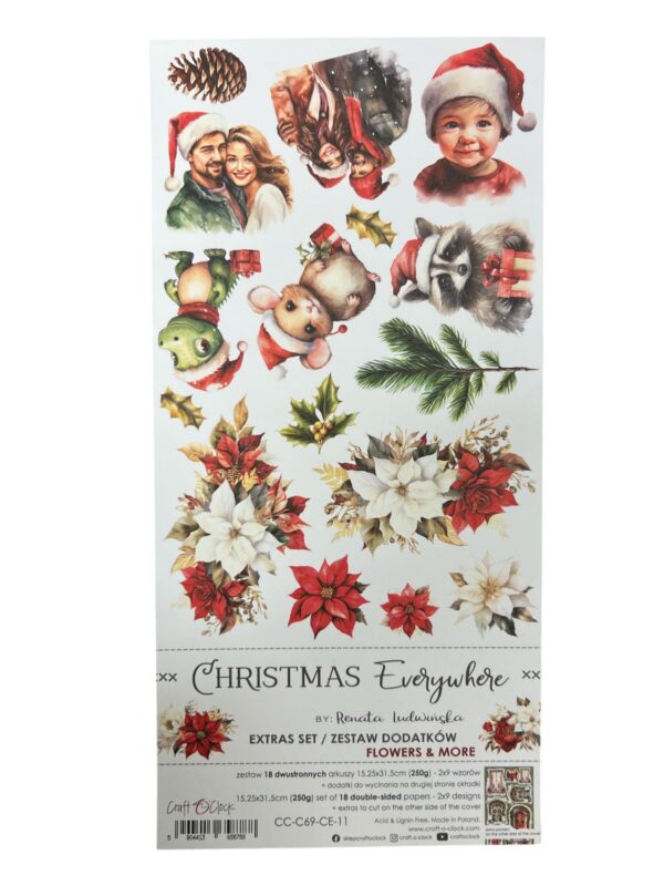 16993.jpg Craft O`Clock Christmas Everywhere Sett med 18 stk klippeark