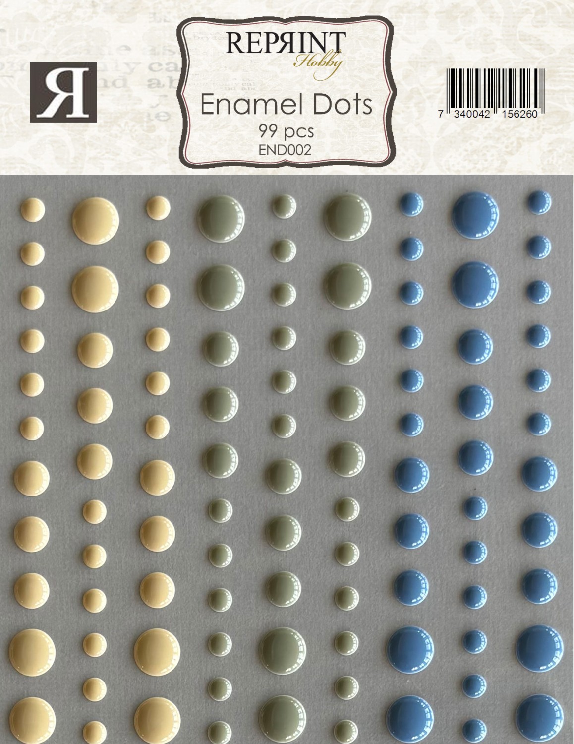 Reprint Selvklebende Enamel Dots 90 stk - Hip Hip Horray - Bilde 1