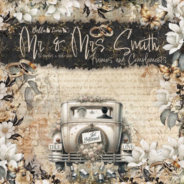 BellaLuna Mr & Mrs Smith Frames and Complements Collection 12"x12"