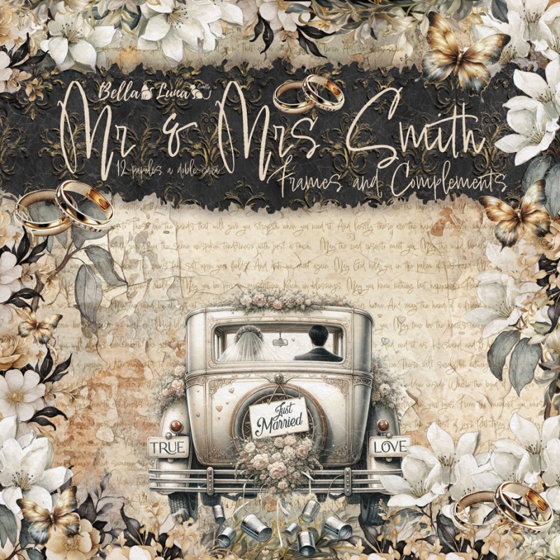 BellaLuna Mr & Mrs Smith Frames and Complements Collection 12"x12" - Bilde 1