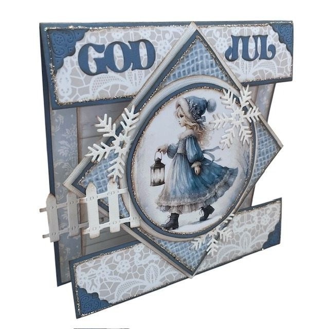 Julekit 6 Vintage Jenter Blå - Bilde 1