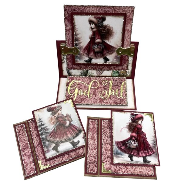 17053.jpg Julekit 5 Vintage Jenter Rød