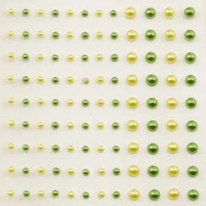 Vaessen Creative Halvperler 3-5mm 108 stk Grønn og Gul - Bilde 2