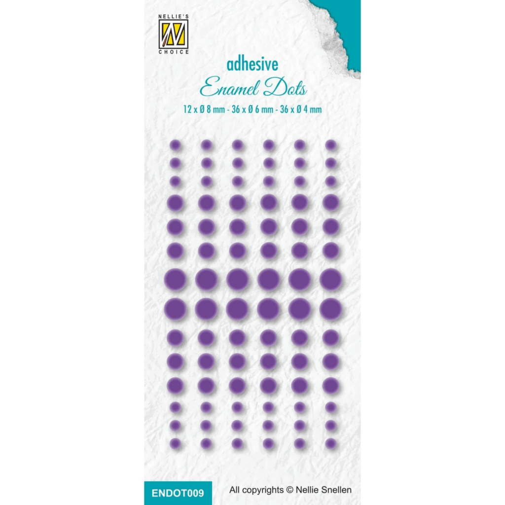 Nellie's Choice Enamel Dots 3 str 84 stk Lilla