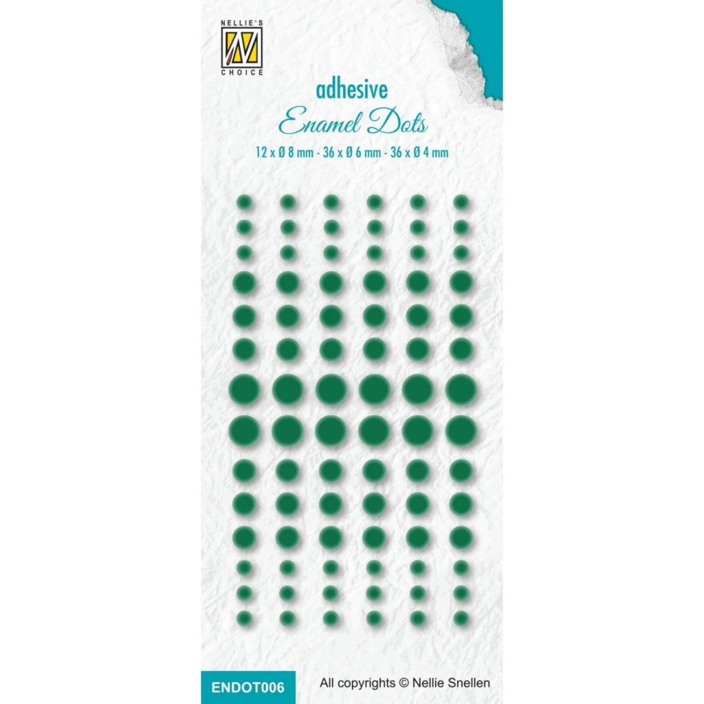 Nellie's Choice Enamel Dots 3 str 84 stk Grønn