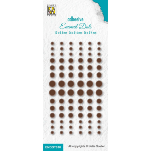 Nellie's Choice Enamel Dots 3 str 84 stk Brun - Bilde 2