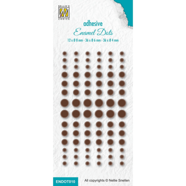 Nellie's Choice Enamel Dots 3 str 84 stk Brun