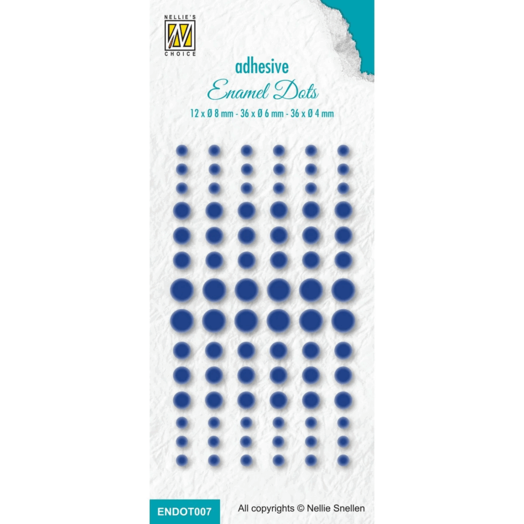 Nellie's Choice Enamel Dots 3 str 84 stk Blå