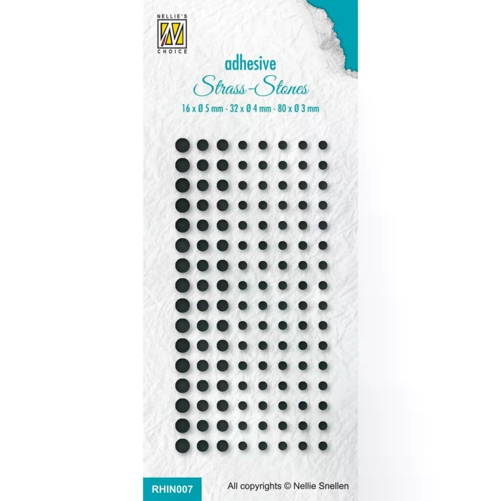 Nellie's Choice Rhinestones 3-5 mm 128stk Svart