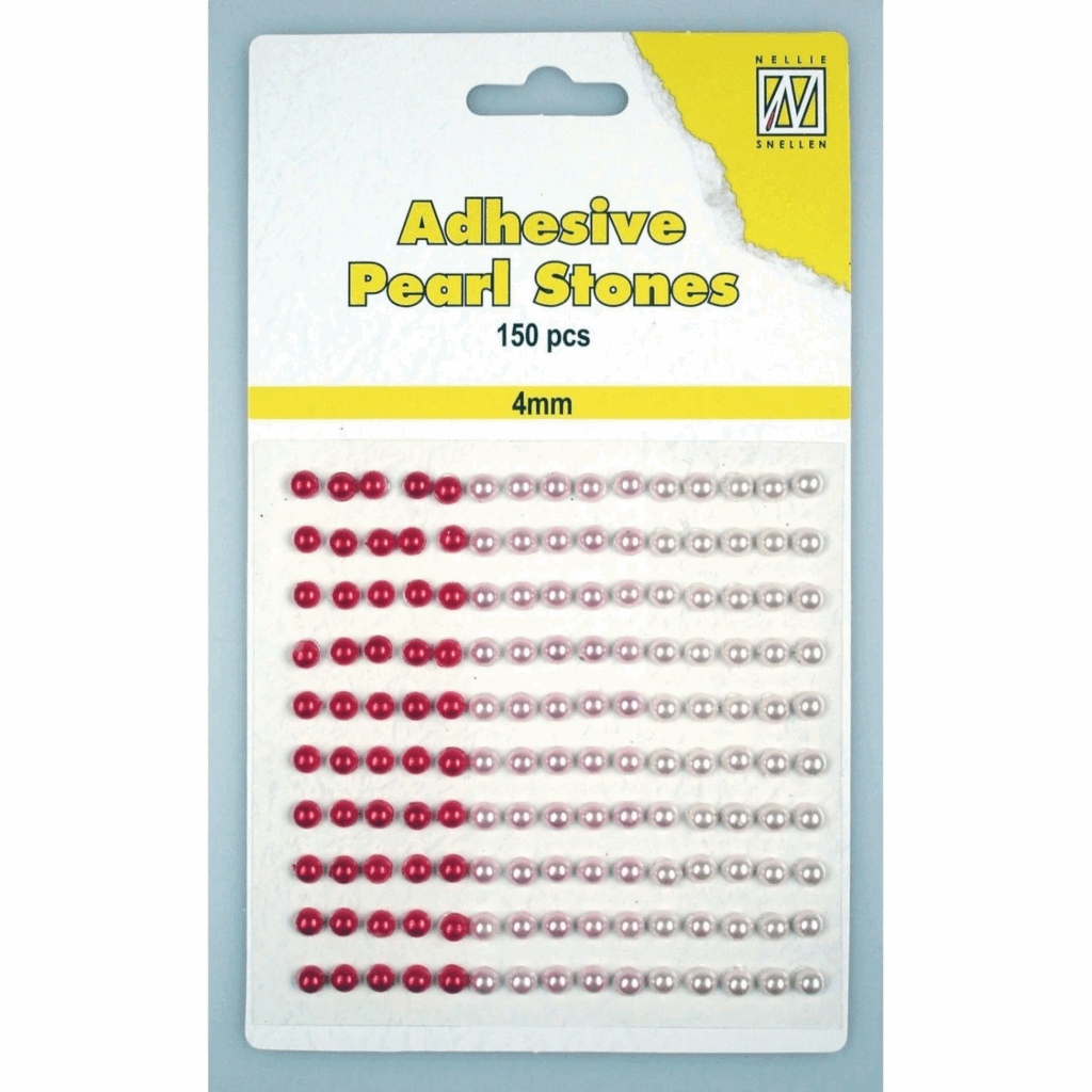 Nellie's Choice Halvperler 4mm 150 stk 3 Rødtoner