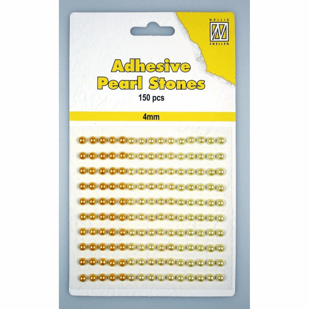 Nellie's Choice Halvperler 4mm 150 stk 3 Gul-Gull toner