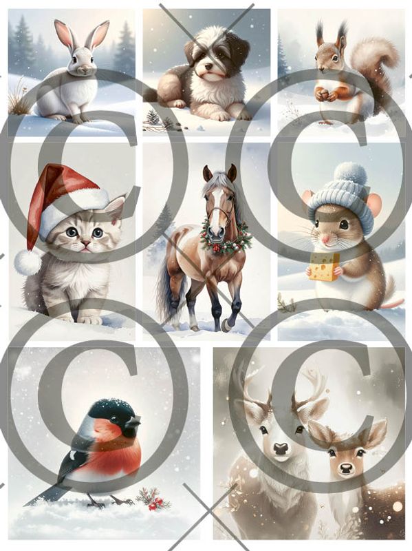 17122.jpg Papirdesign Motivark - Juledyr