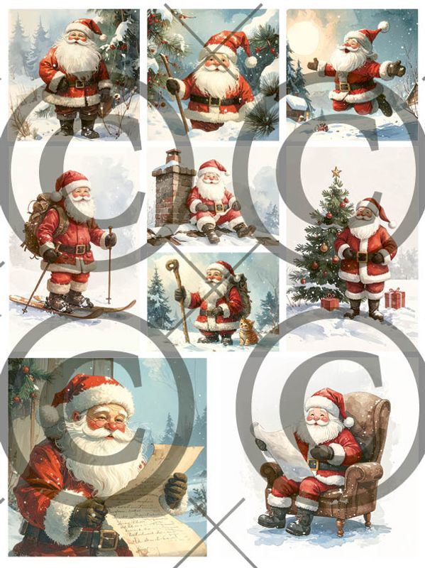 17125.jpg Papirdesign Motivark - Julenisser