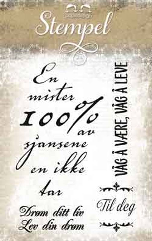 Papirdesign Stempel Ta Sjansen