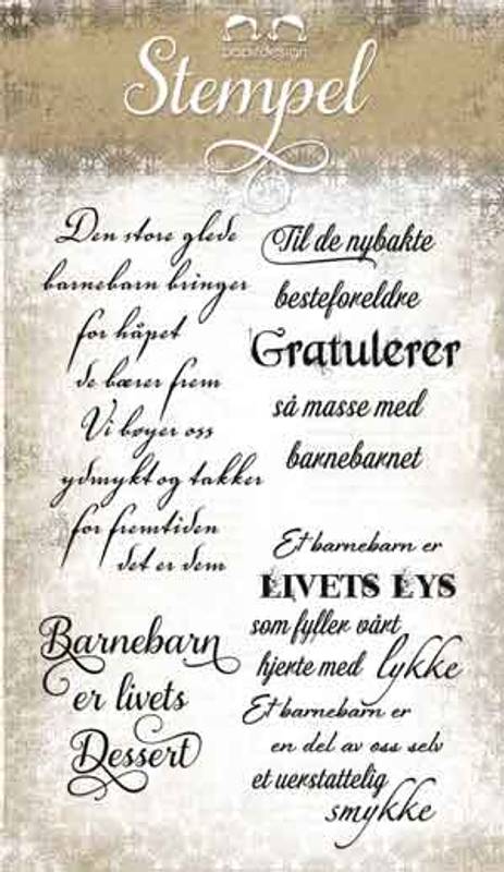 Papirdesign Stempel Besteforeldre