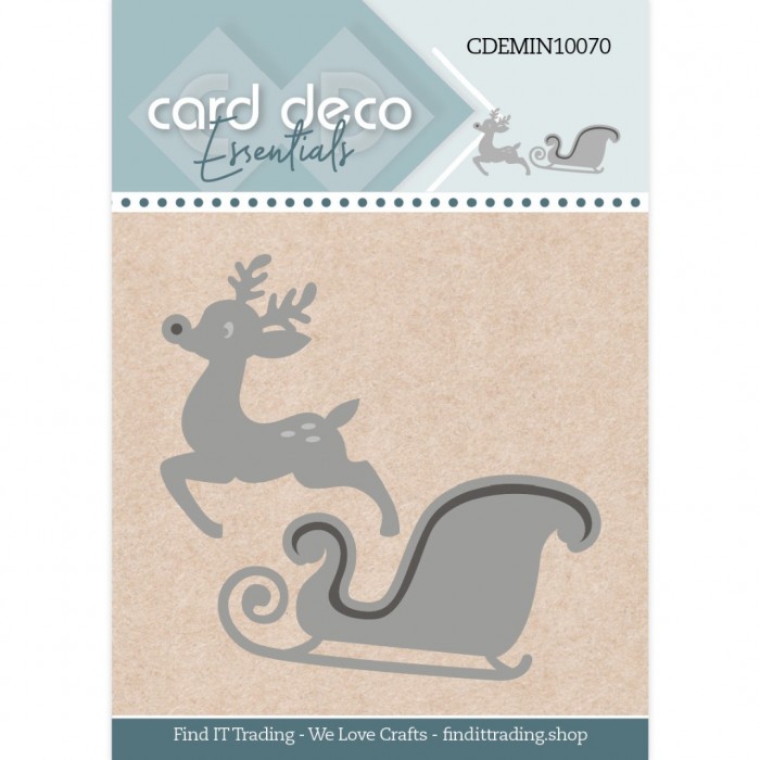 Card Deco Essentials Mini Dies - Julenissens Slede - Bilde 1