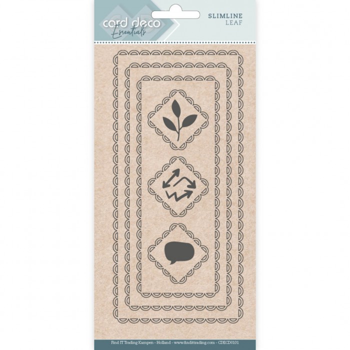 Card Deco Essentials Dies - Slimline Leaf - Bilde 1