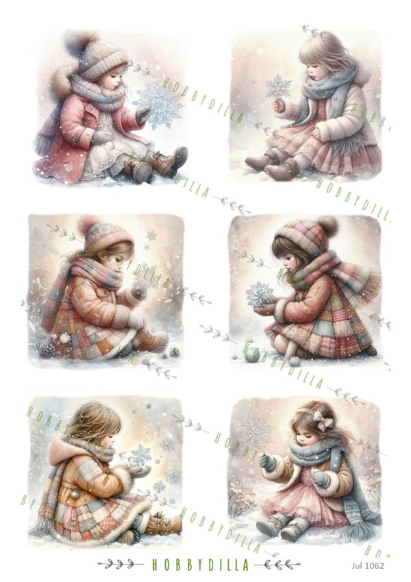 Motivark Jul 1062 M Jenter med Snøkrystall 1