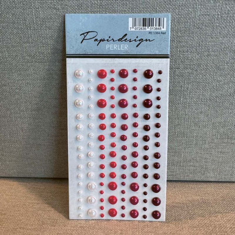 Papirdesign - Halv Perler Rød - Bilde 1