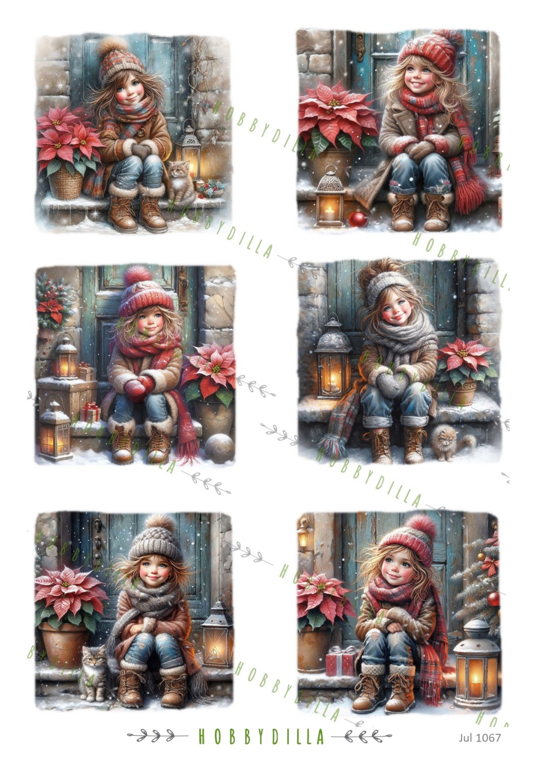 Motivark Jul 1067 M Vinterjenter på Trappa - Bilde 1