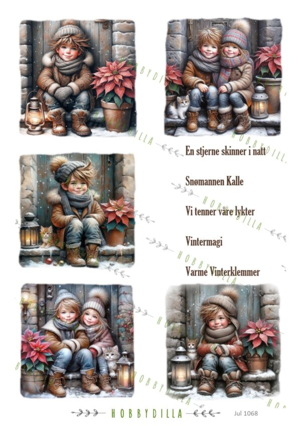 Motivark Jul 1068 M Vinterbarn på Trappa