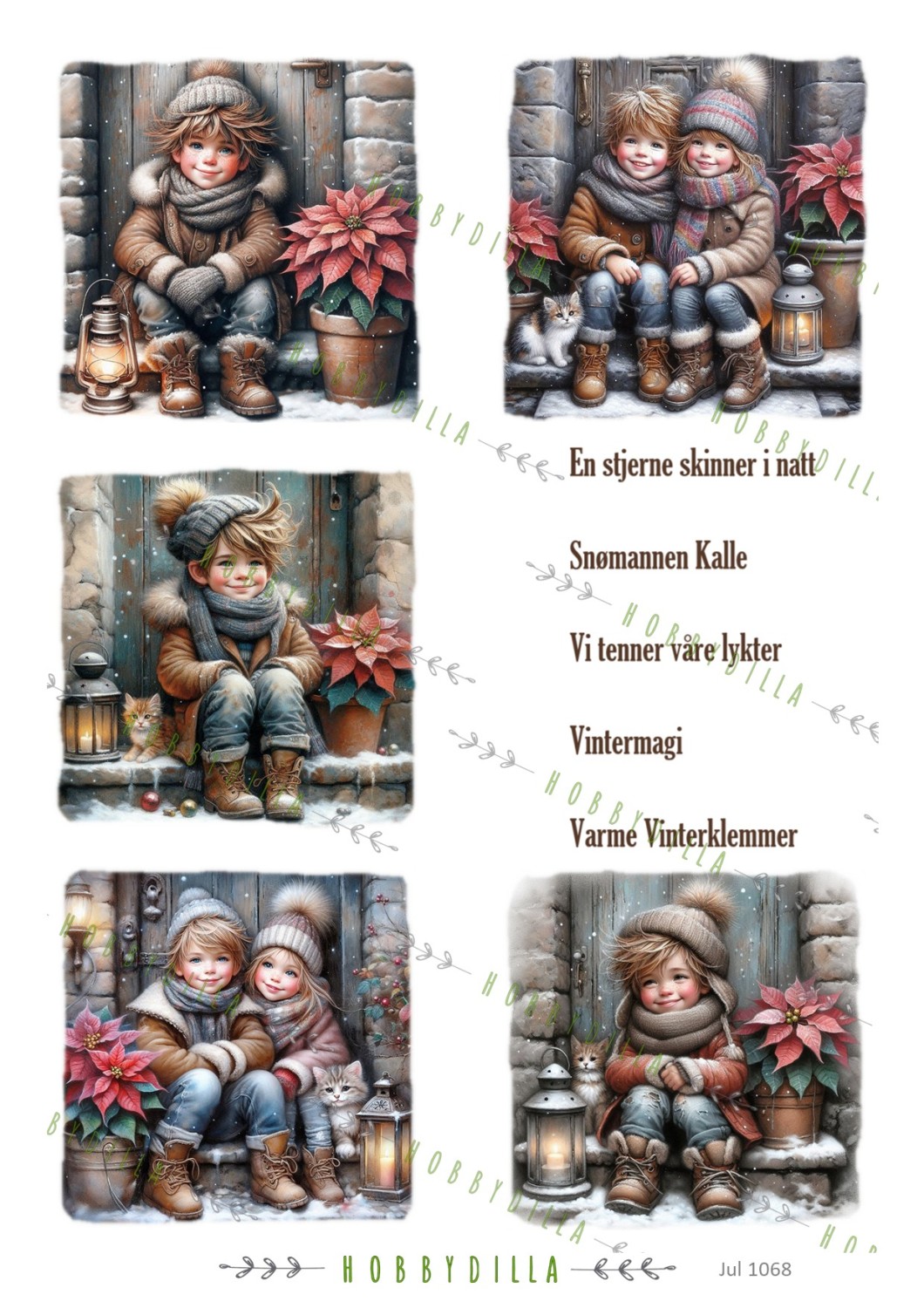 Motivark Jul 1068 M Vinterbarn på Trappa - Bilde 1