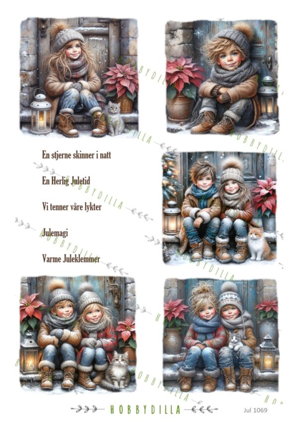 Motivark Jul 1069 M Vinterbarn på Trappa  2