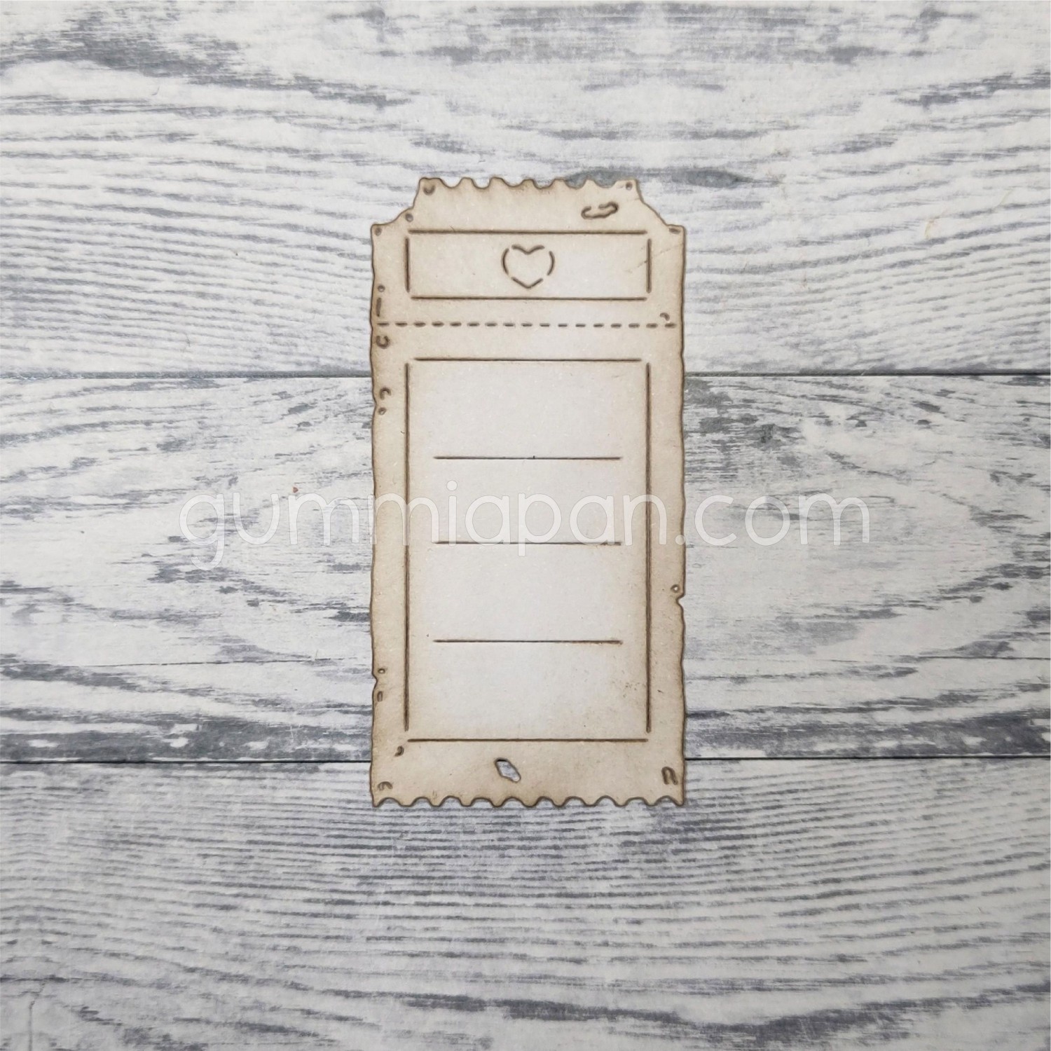 Gummiapan Die Stor sliten bilett med Hjerte - Bilde 1