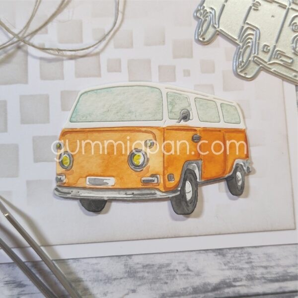 Gummiapan Die Hippie Van