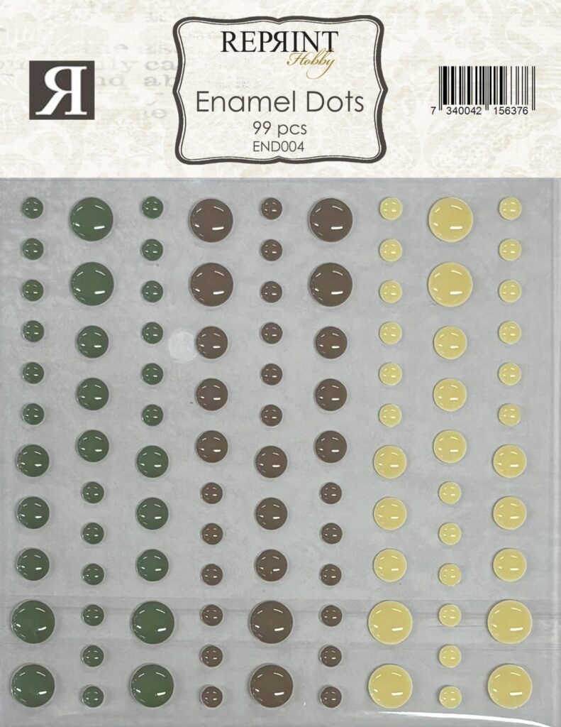 Reprint Selvklebende Enamel Dots 90 stk - Home for Christmas