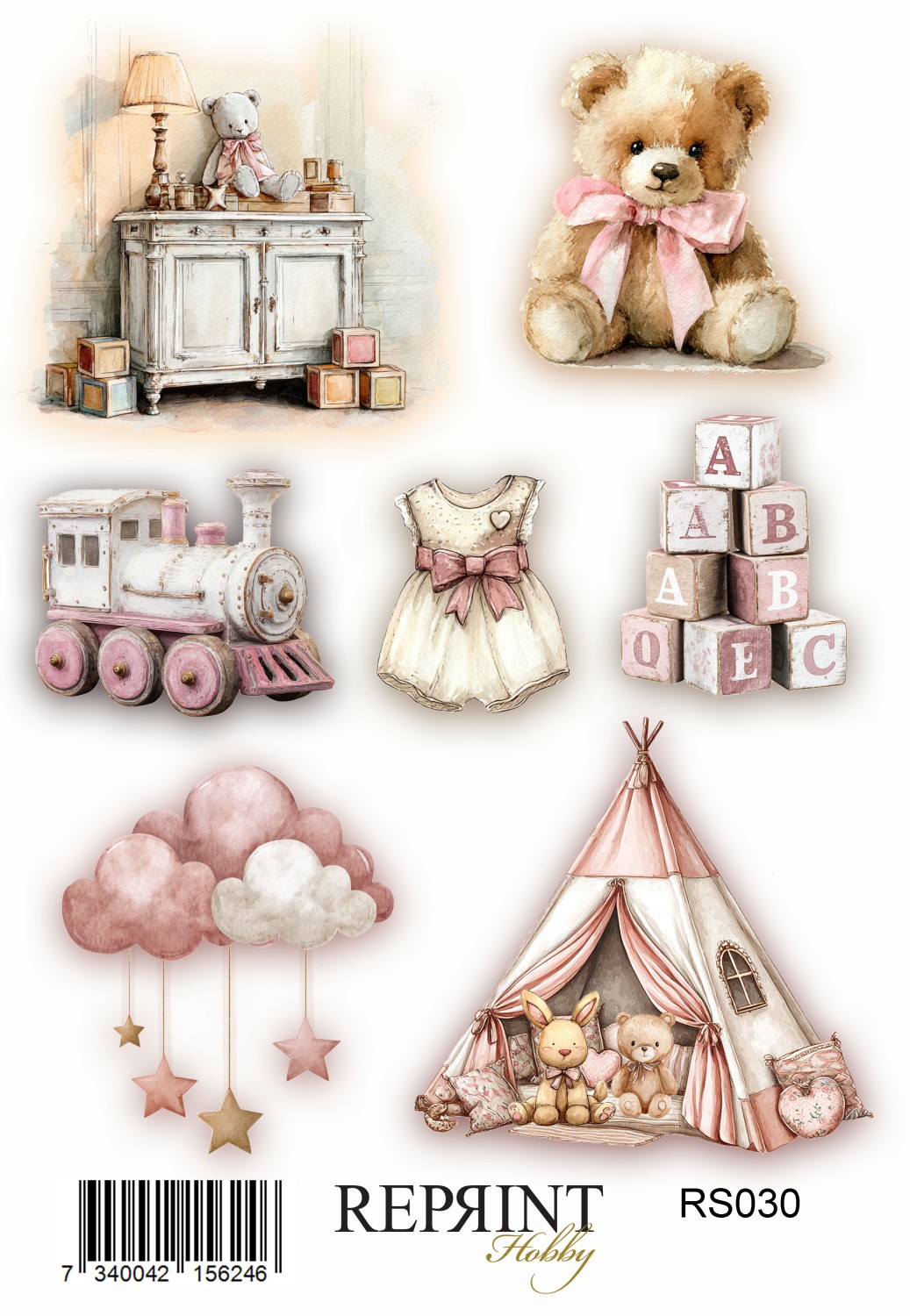 Reprint Happiness baby Girl - Klistremerker - Bilde 1