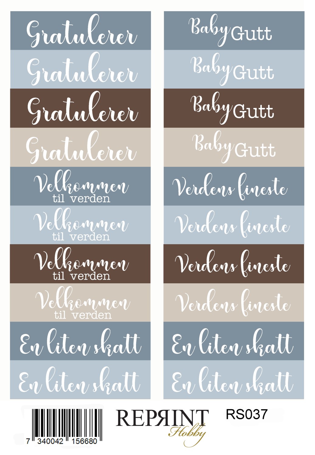 Reprint Happiness baby boy - Klistremerker - Bilde 1