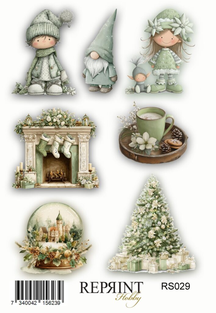 Reprint Home for Christmas - Klistremerker