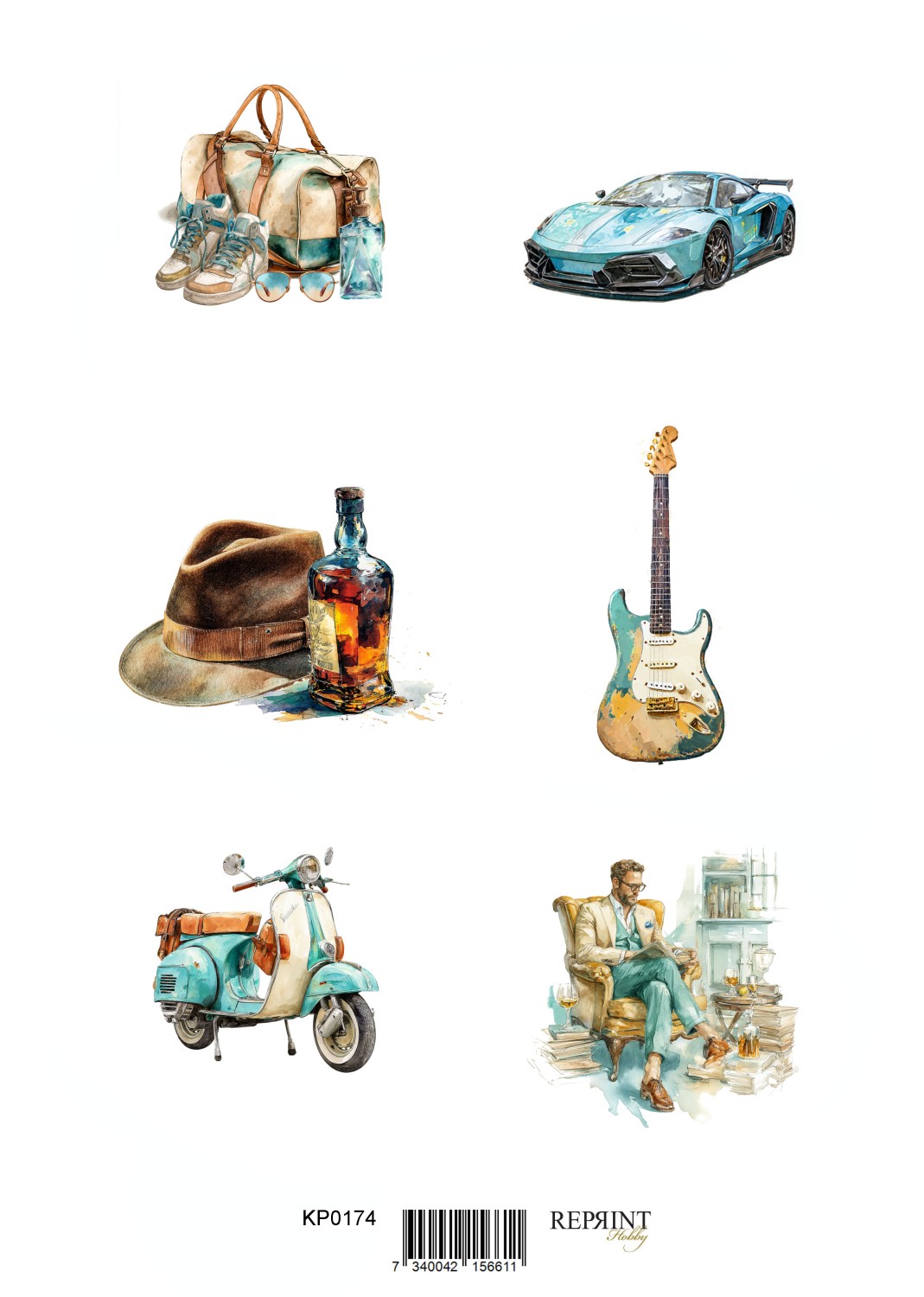 Reprint Motivark Masculine Moments - A4 - Bilde 1