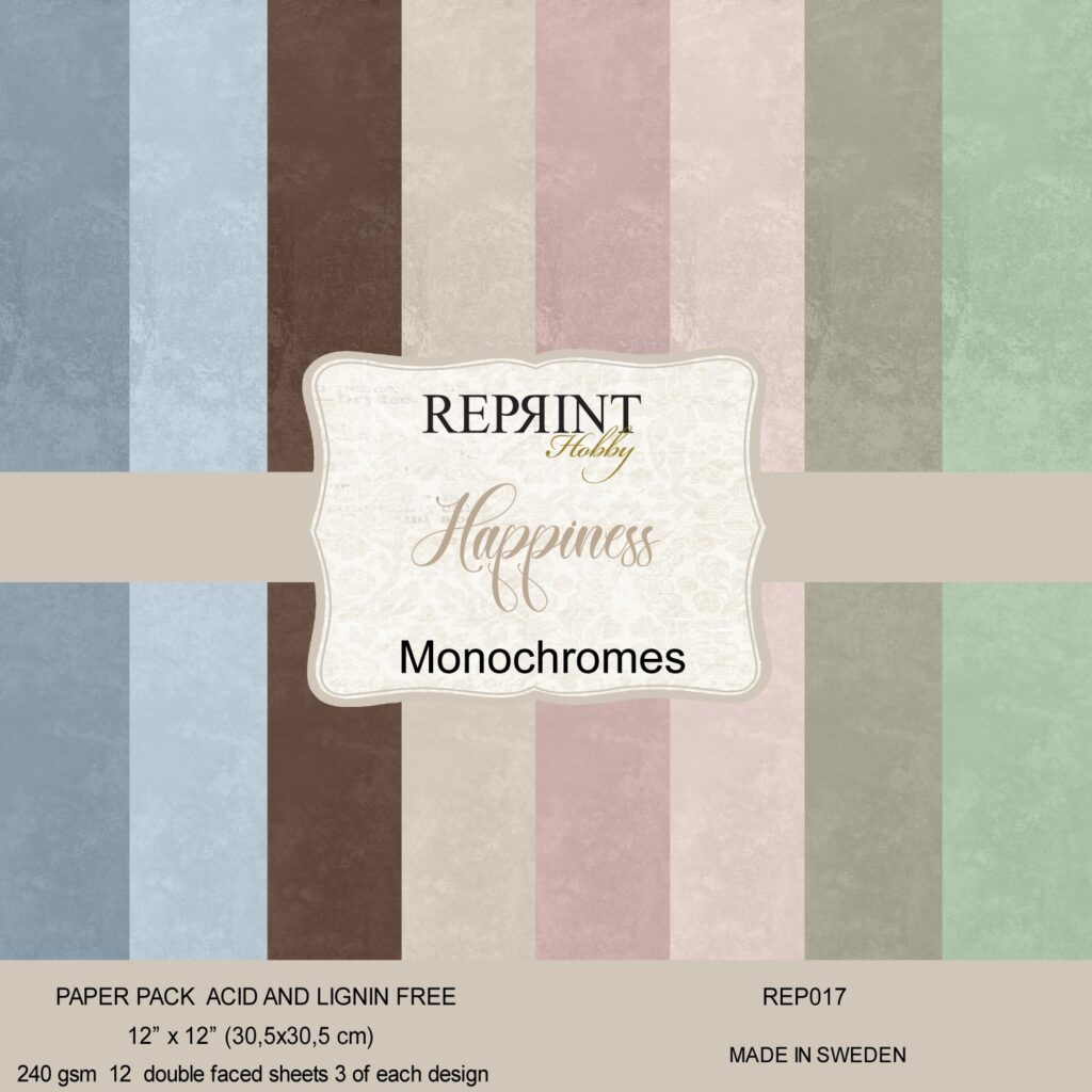 Reprint Happiness Monochromes 12X12
