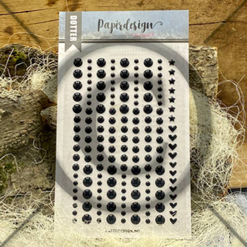 Papirdesign  Dotter Sort - Bilde 1