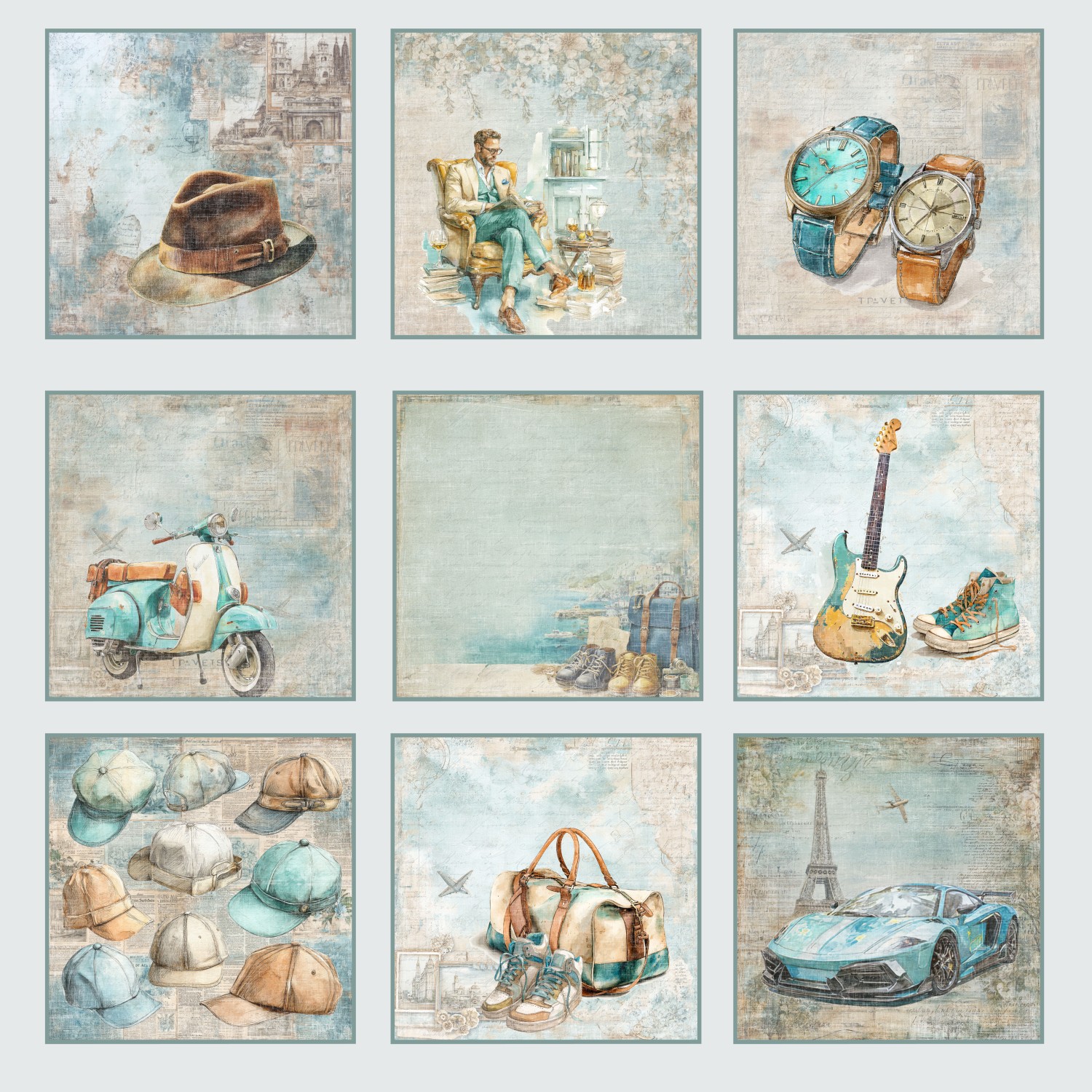 Reprint Masculine Moments Collection - 8x8 - Bilde 2