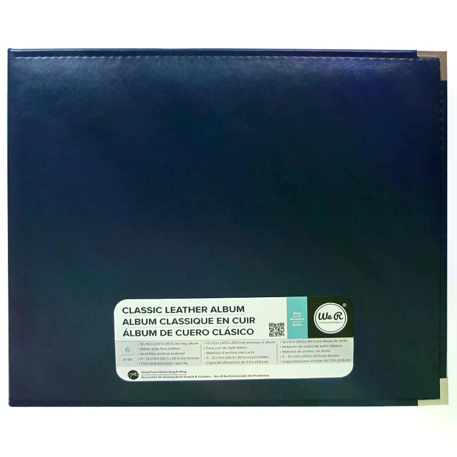 We R Makers • Classic Leather Ring Album Cobalt 30,5x30,5cm - Bilde 1