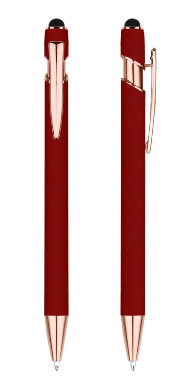 17446.jpg Kulepenn - Dyp Rød/Rosegull. 1stk Nr: 13