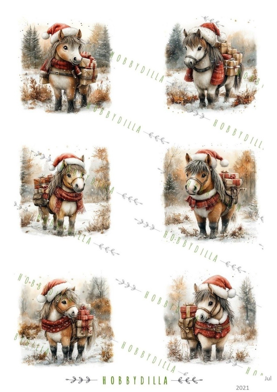 Jul 2021 M  Julehester - Bilde 1