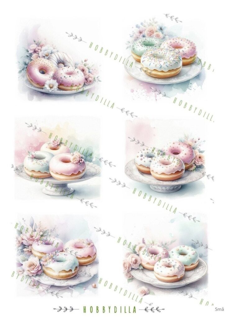 Motivrk Smågodt 1016 M Donuts på fat