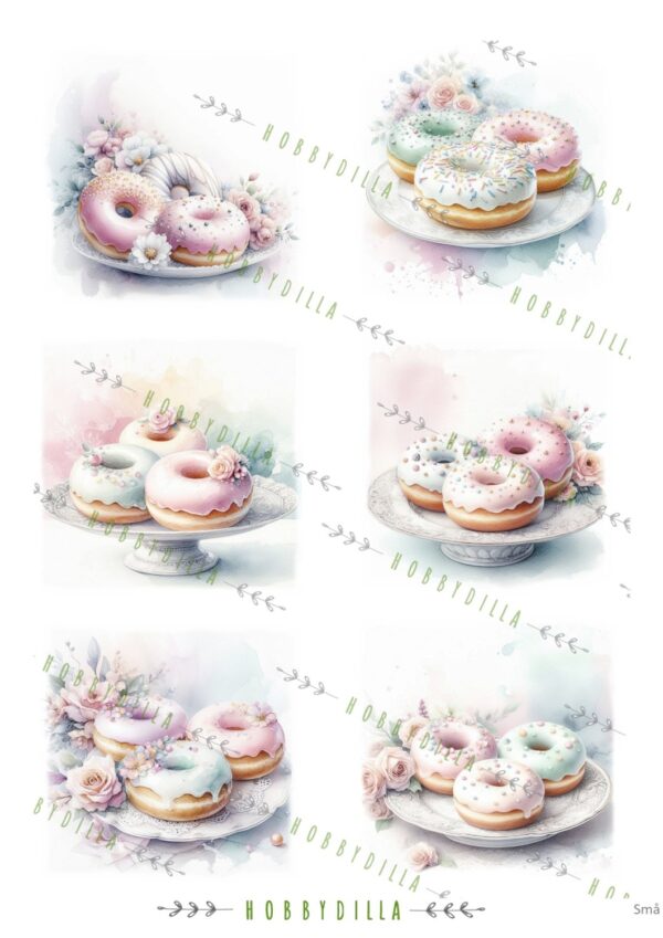 Motivrk Smågodt 1016 M Donuts på fat