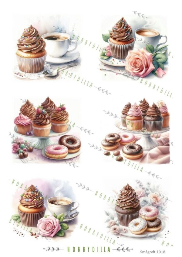 17492-1.jpg Motivrk Smågodt 1018 M Cupcake sjokolade