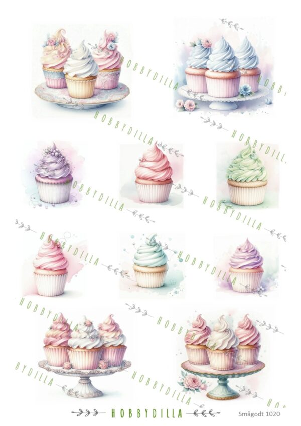 17498.jpg Motivark Smågodt 1020 M Cupcakes