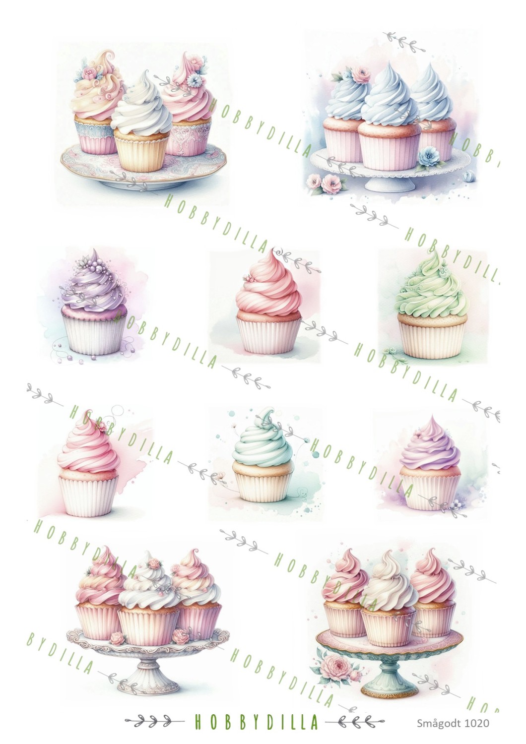 Motivark Smågodt 1020 M Cupcakes - Bilde 1