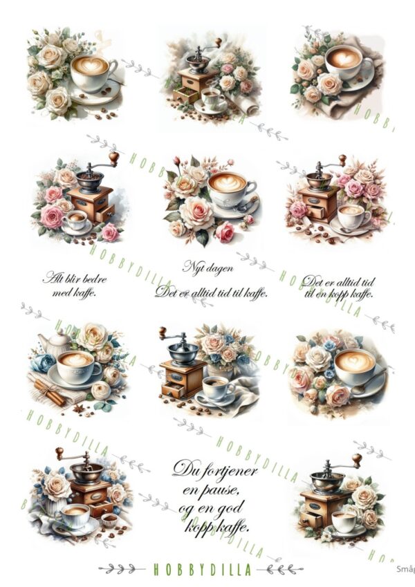 17499.jpg Motivark Smågodt 1021 M Kaffe, små med tekst