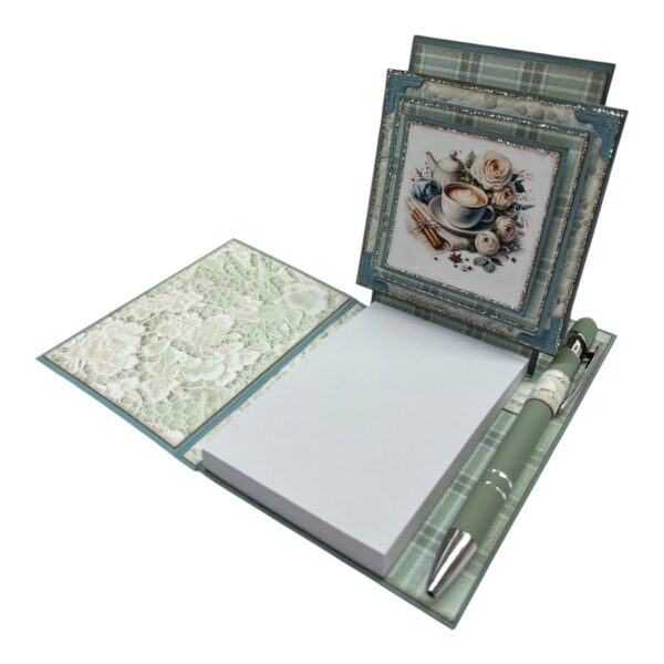 17505.jpg Kit 5 Staffeli Notatblokk - Grønn - Kaffe