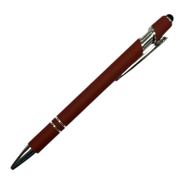 17522.jpg Kulepenn - Dyp Rød/Sølv 1stk Nr:18