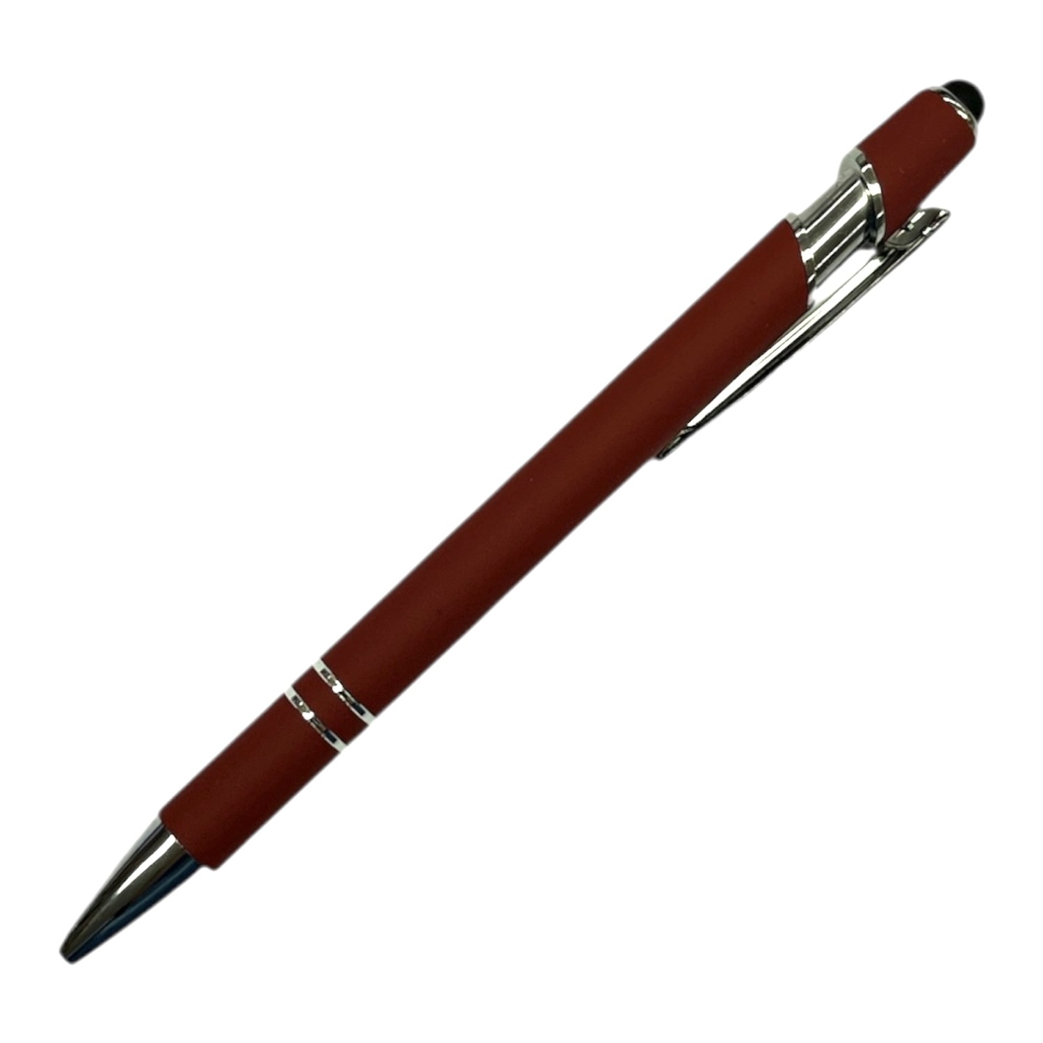 Kulepenn - Dyp Rød/Sølv 1stk Nr:18 - Bilde 1