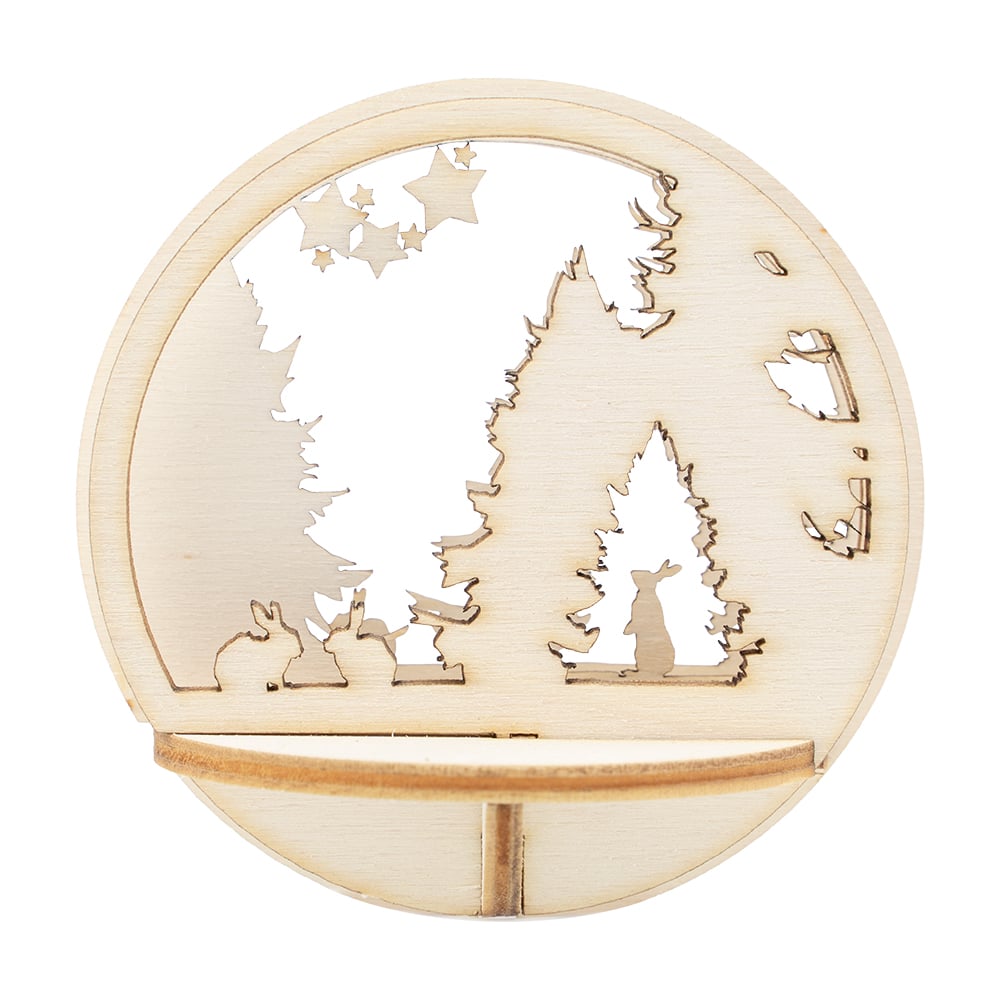 Figursett i tre – Julekule Ø: 78mm – Hare - Bilde 1